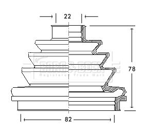 BORG & BECK gofruotoji membrana, kardaninis velenas BCB2110